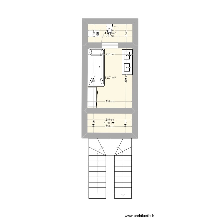 st servais industrie entresol. Plan de 3 pièces et 10 m2