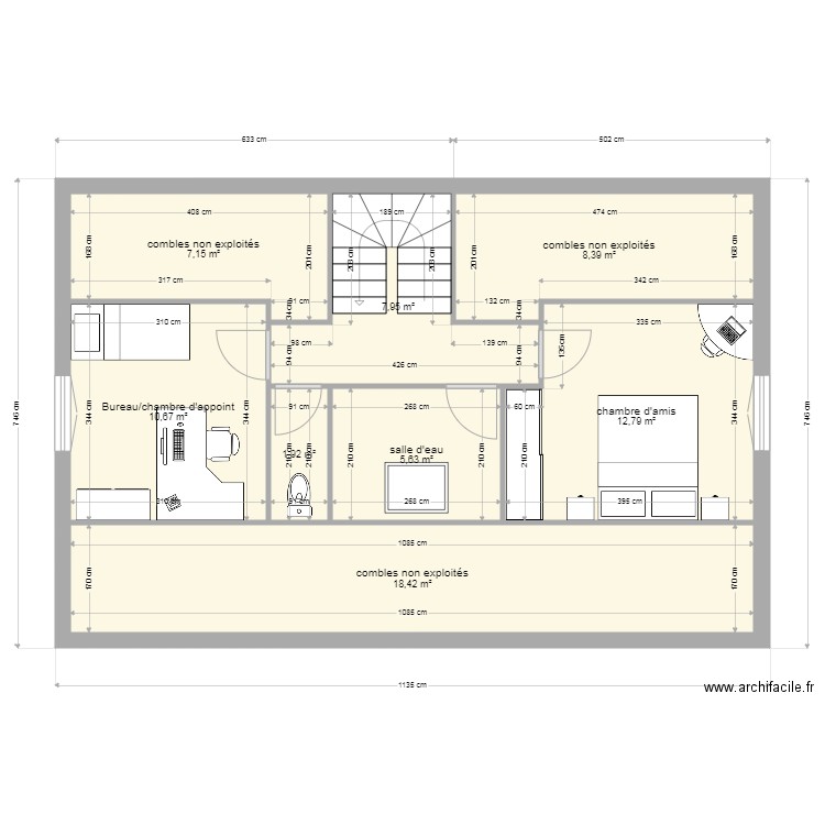 Aménagement étage au 11 nov 2021 V2. Plan de 0 pièce et 0 m2