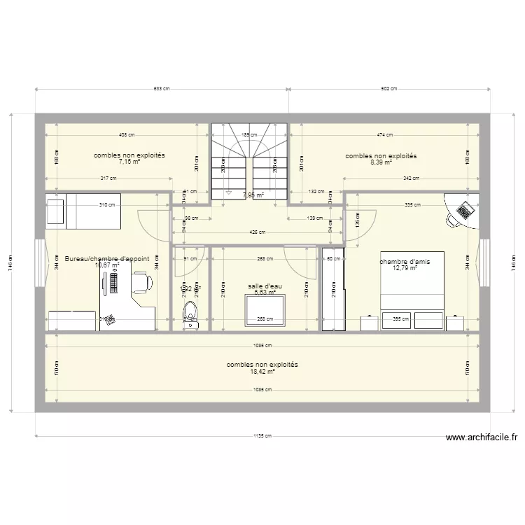Am&eacute;nagement &eacute;tage au 11 nov 2021 V2. Plan de 