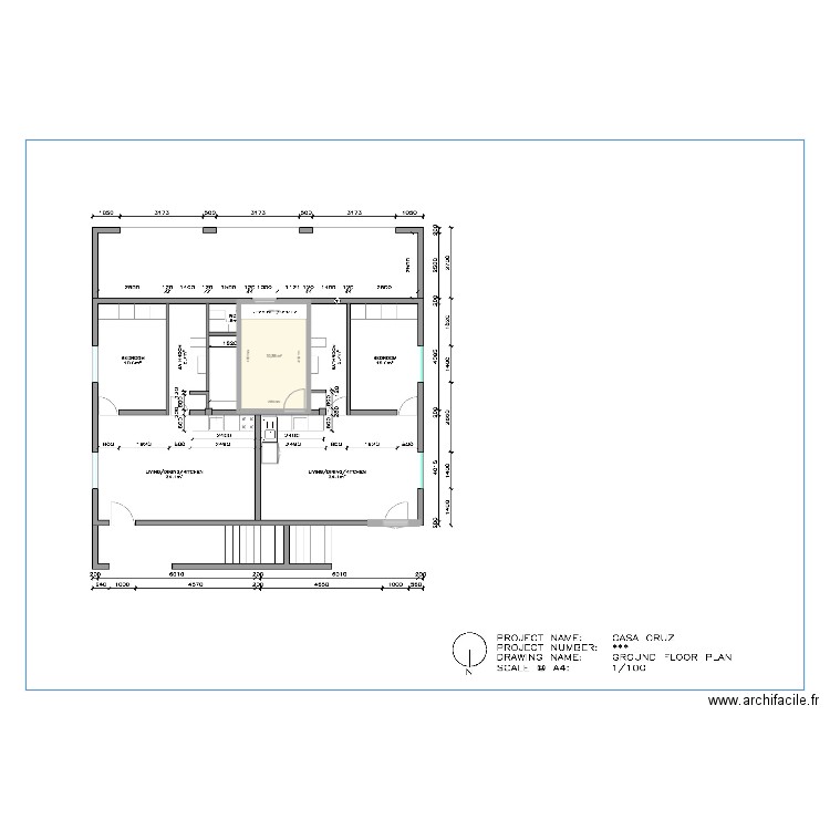 HYPOTHESE 1. Plan de 1 pièce et 11 m2