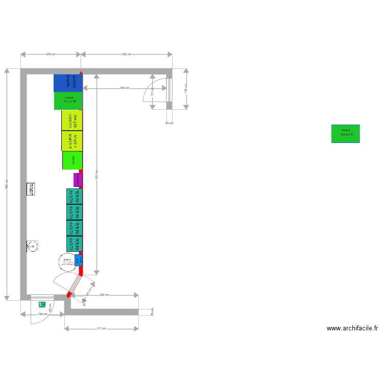 PLAN COURTOT 20122021. Plan de 1 pièce et 21 m2