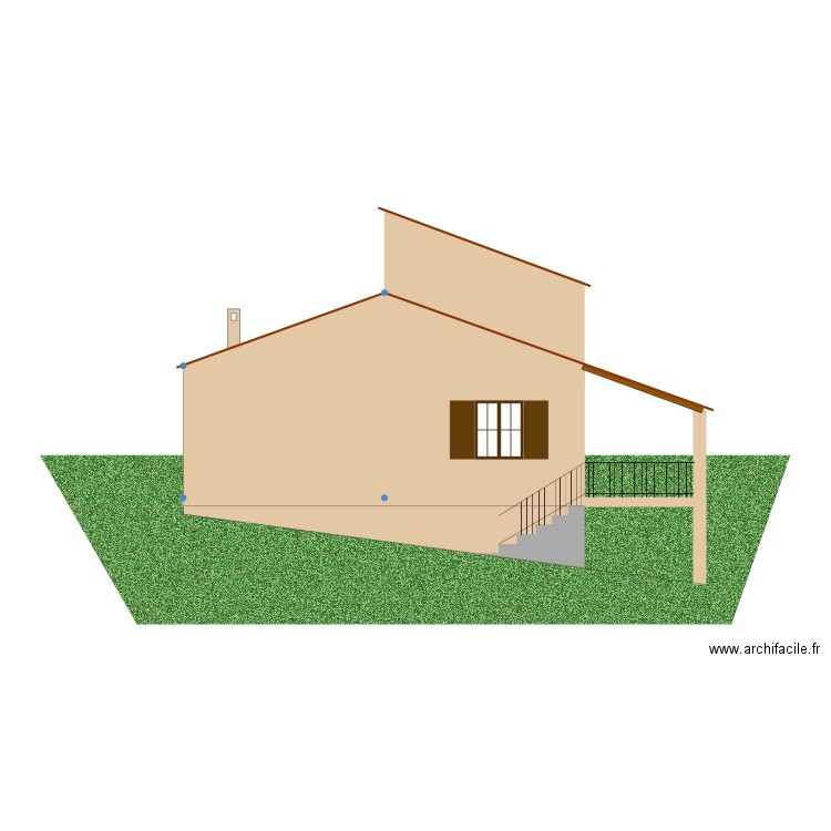 Façade ouest avant travaux. Plan de 0 pièce et 0 m2