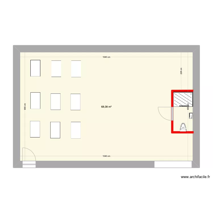 Salle Gym Albert 1er. Plan de 