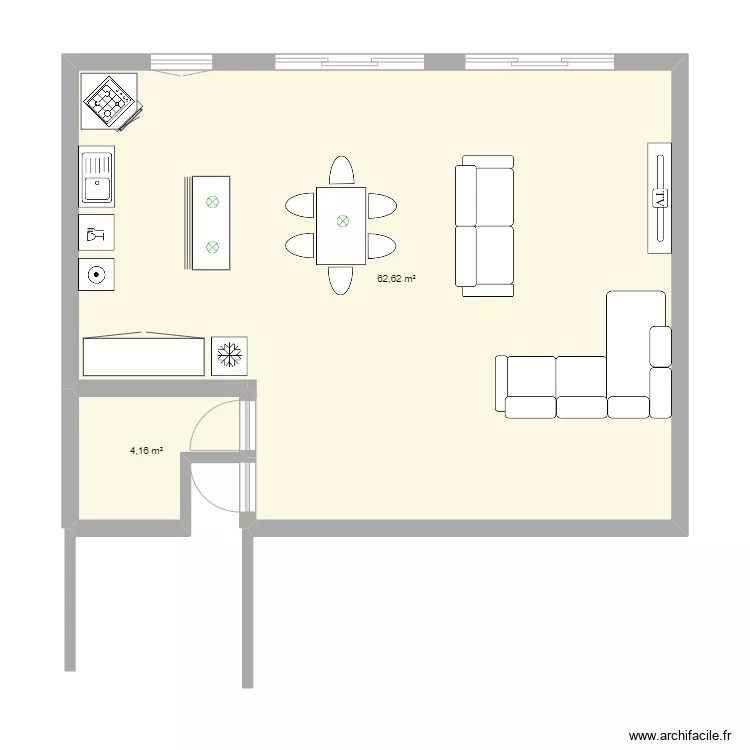 maison dakhla. Plan de 