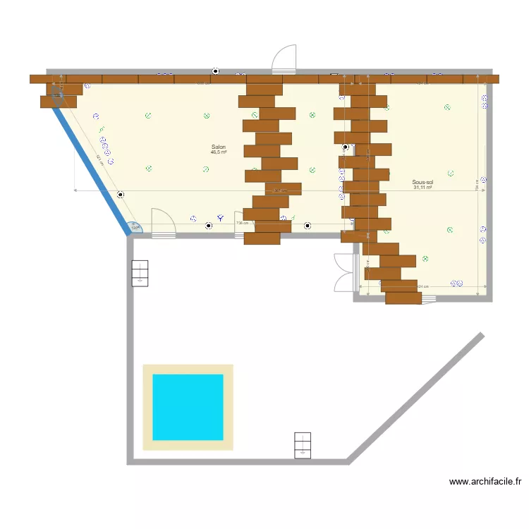 extension 5 fev 22  carrelage 120 x 40 bis. Plan de 