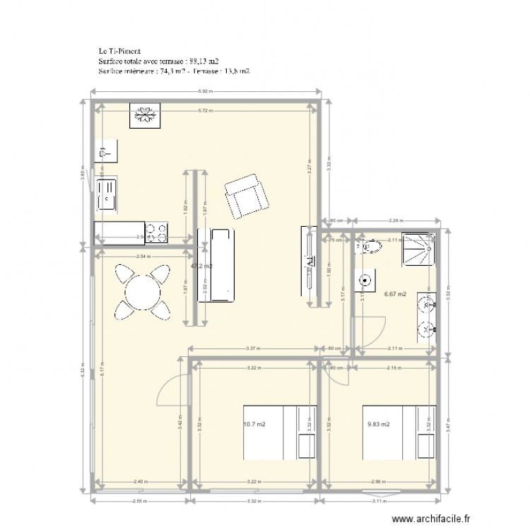 Ti Piment. Plan de 0 pièce et 0 m2