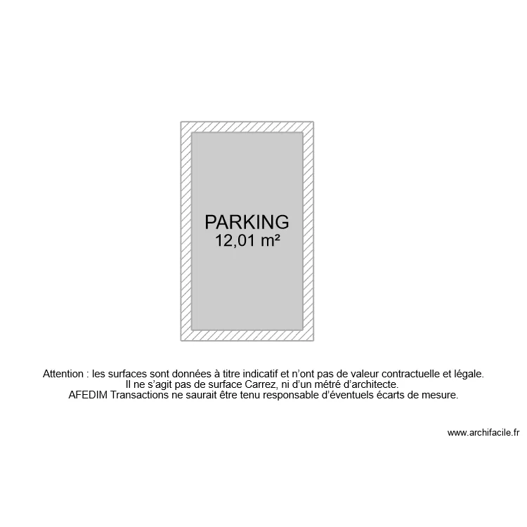 BI 9257 PARKING. Plan de 