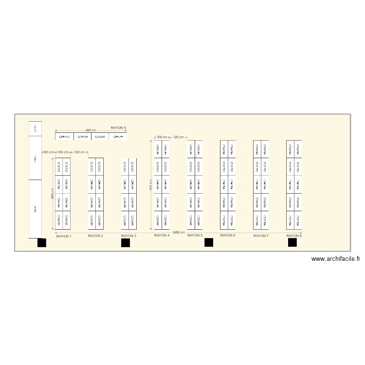 ROLLER. Plan de 1 pièce et 215 m2