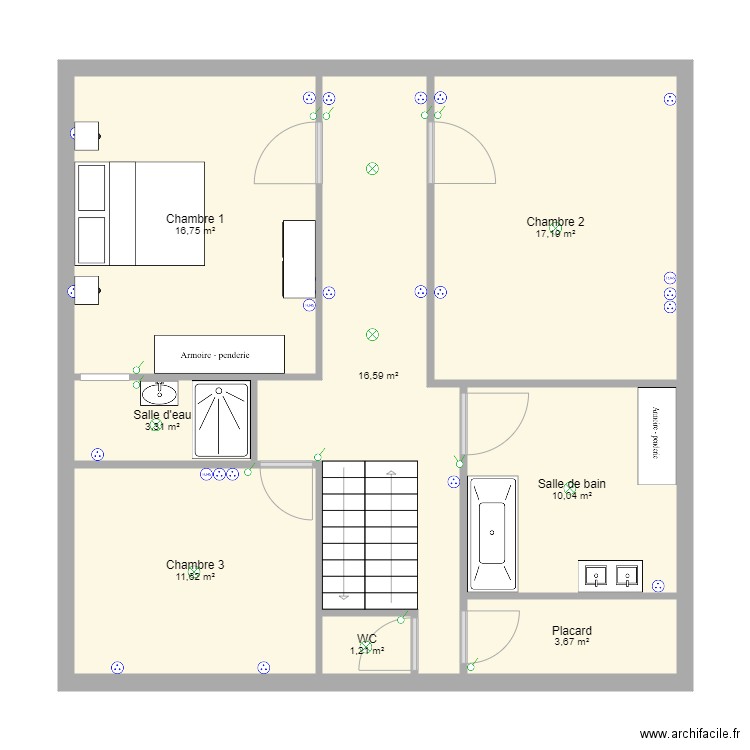 Etage. Plan de 0 pièce et 0 m2