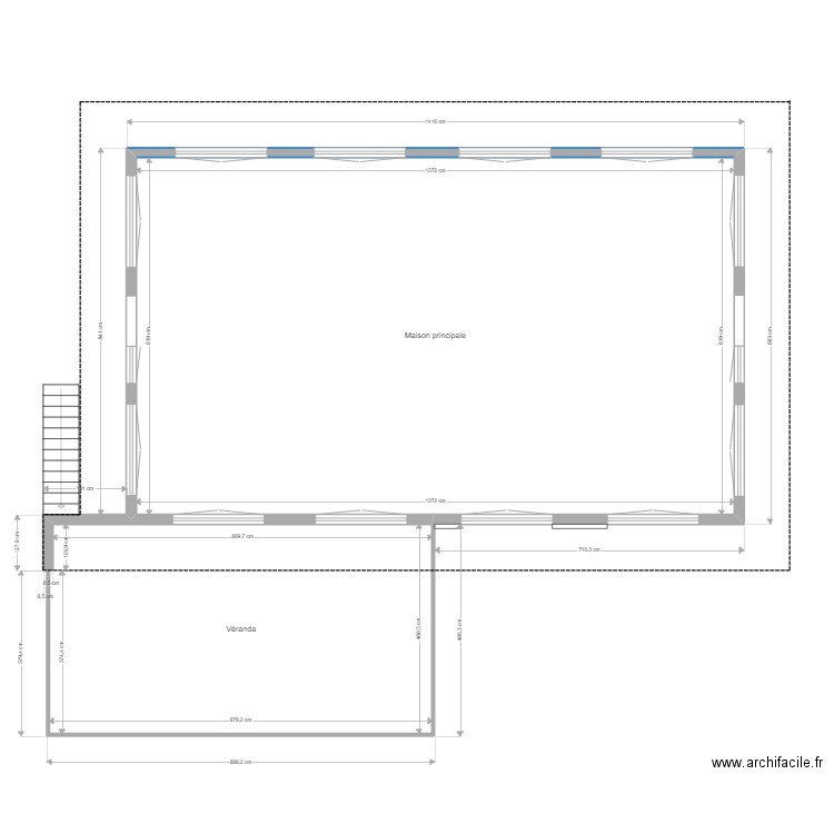 bremontier plans cotés. Plan de 2 pièces et 154 m2