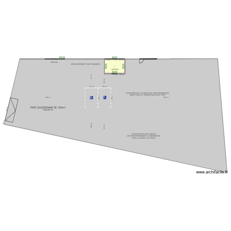 STATIONNEMENT AV MARKET  APRES TRAVAUX. Plan de 0 pièce et 0 m2