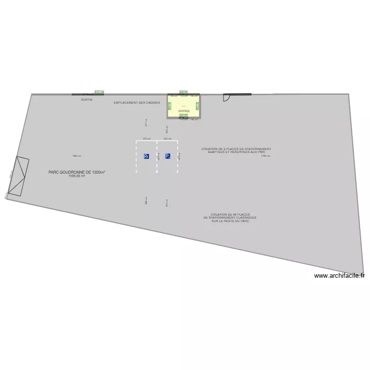 STATIONNEMENT AV MARKET APRES TRAVAUX. Plan de STATIONNEMENT AV MARKET APRES TRAVAUX. Plan de