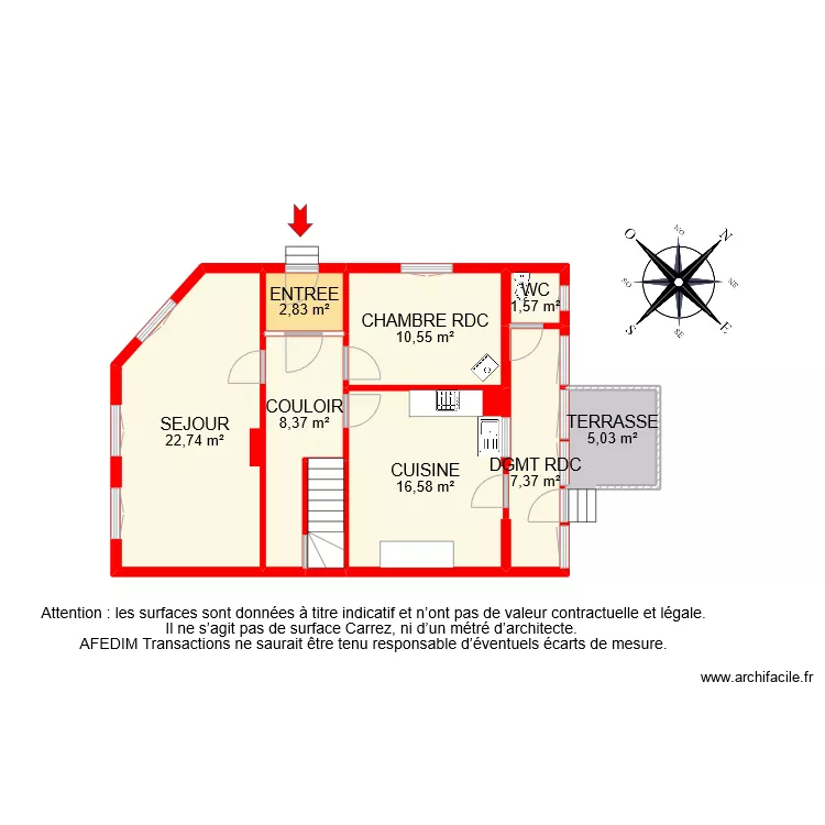 BI 10780 RDC . Plan de 
