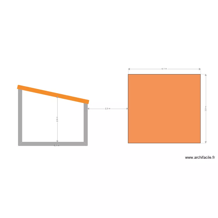 COUPE LOCAL TECHNIQUE DP3. Plan de 