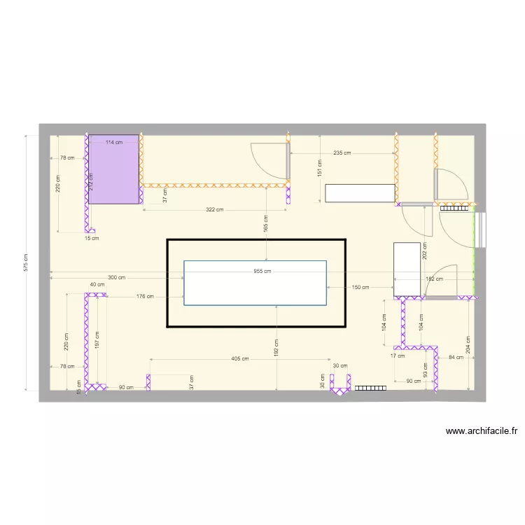 magasin tiebreak AVEC MEUBLES. Plan de 