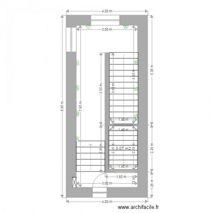 cage escalier. Plan de 0 pièce et 0 m2