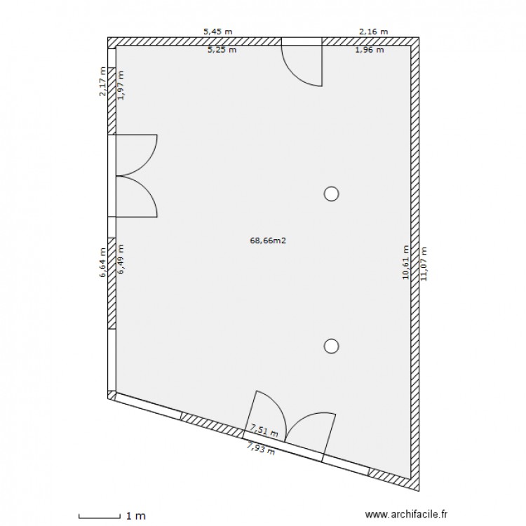 plan après mesure exacte 2. Plan de 0 pièce et 0 m2