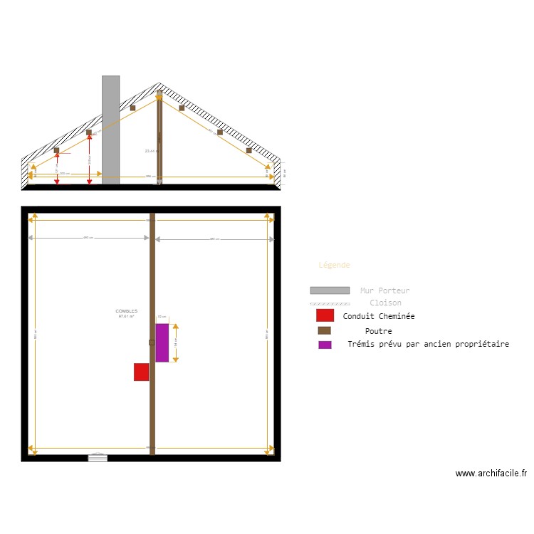 PALFRAY EXISTANT . Plan de 0 pièce et 0 m2