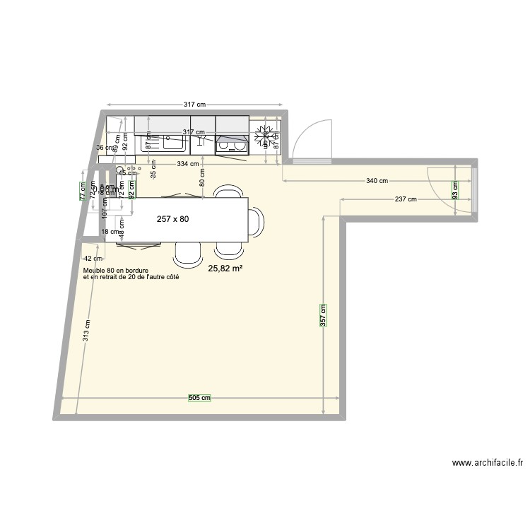 Morillons Cuisine mars. Plan de 0 pièce et 0 m2