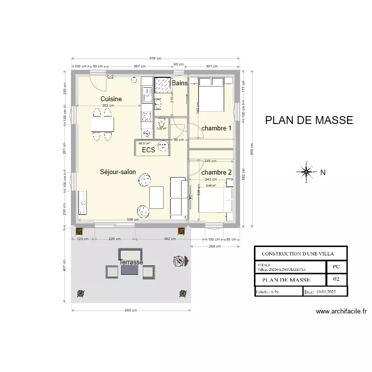 plan de masse. Plan de plan de masse. Plan de