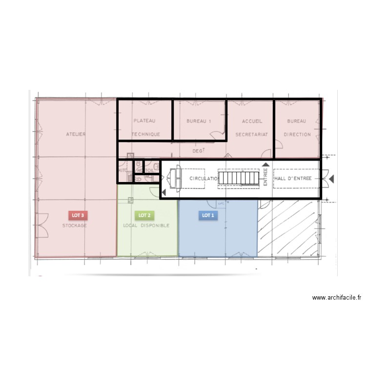 42437 croquis. Plan de 9 pièces et 23 m2