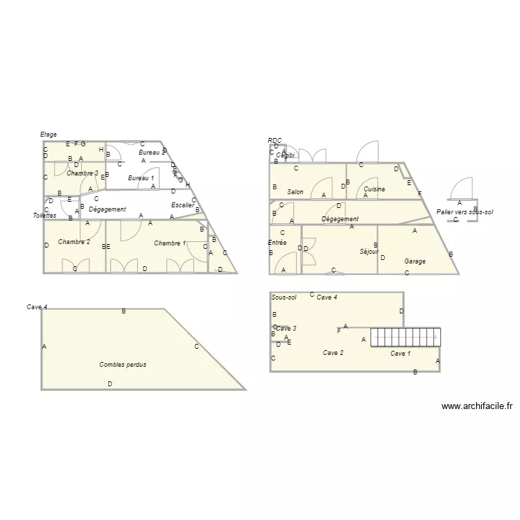 Croquis HARRAULT PLOMB. Plan de 