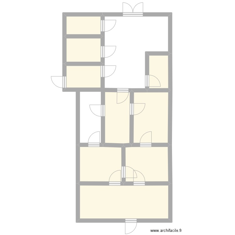 Clinique . Plan de 9 pièces et 57 m2