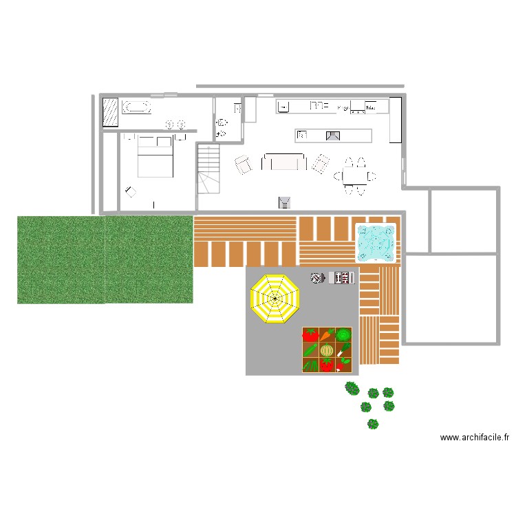 Plan mars 26 FC. Plan de 4 pièces et 117 m2