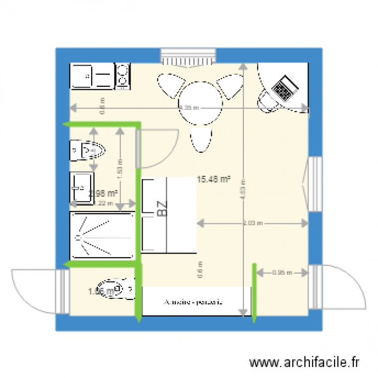 STUDIO JOUR 2. Plan de 0 pièce et 0 m2