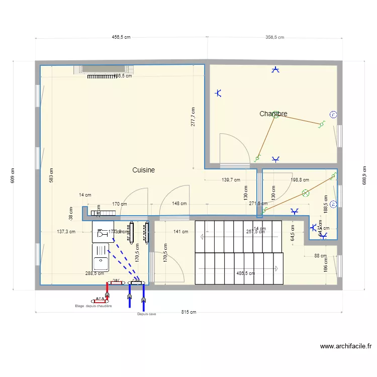 Dam Li&egrave;ge. Plan de 