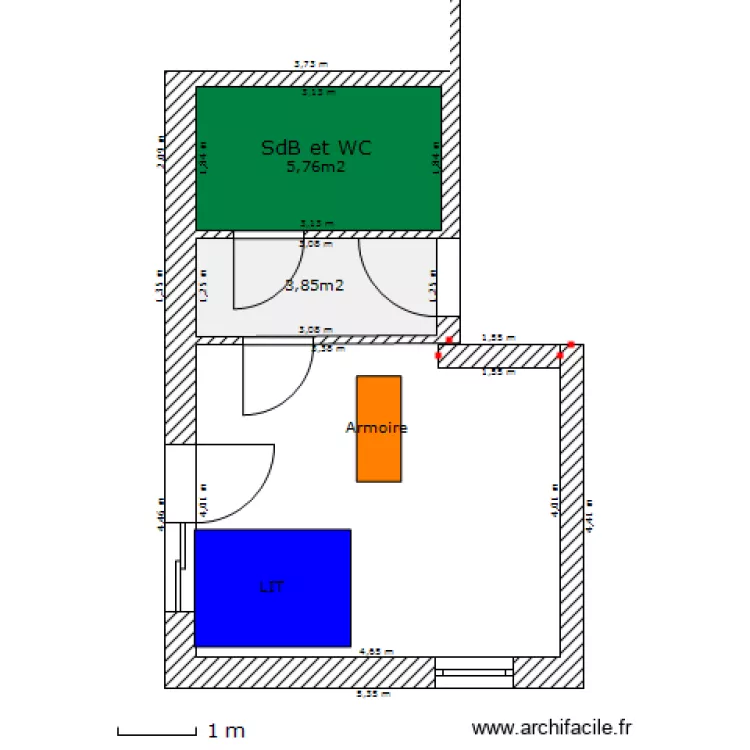 APPART1A. Plan de 