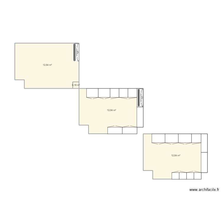 PLACARDS MEZZANINE. Plan de 4 pièces et 39 m2