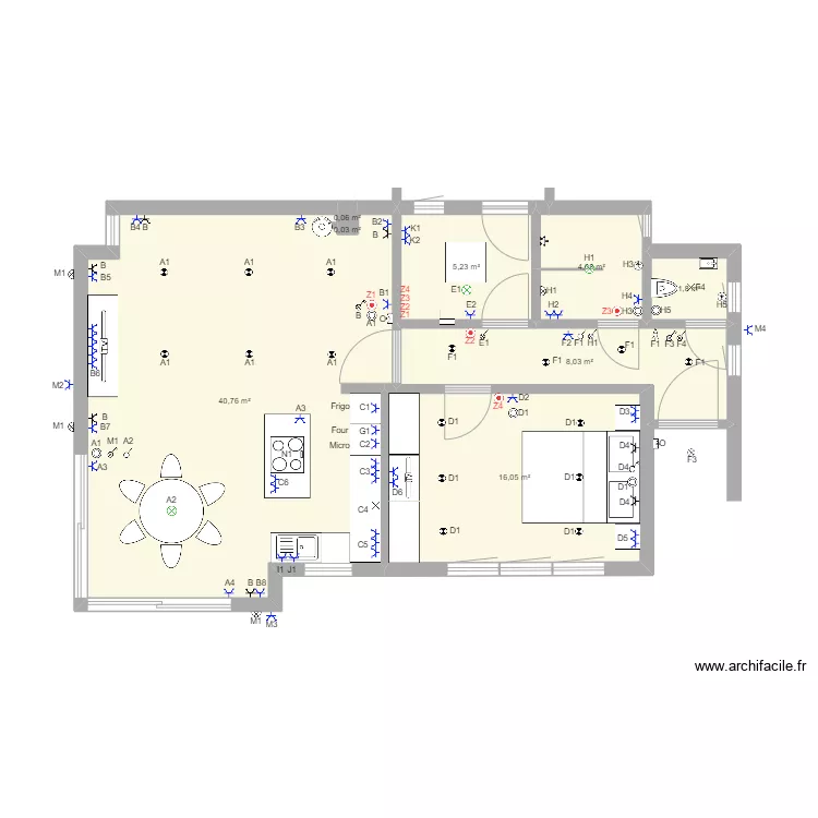 Janine & Marc. Plan de 