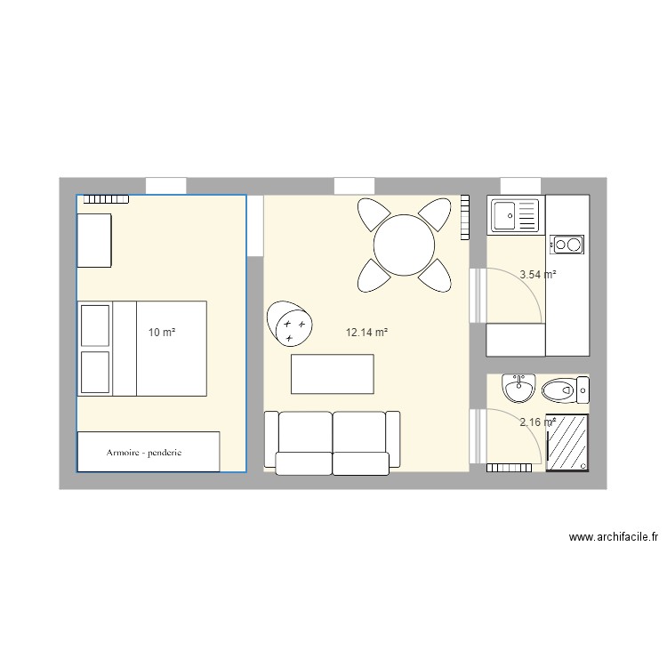 Pabléa. Plan de 0 pièce et 0 m2