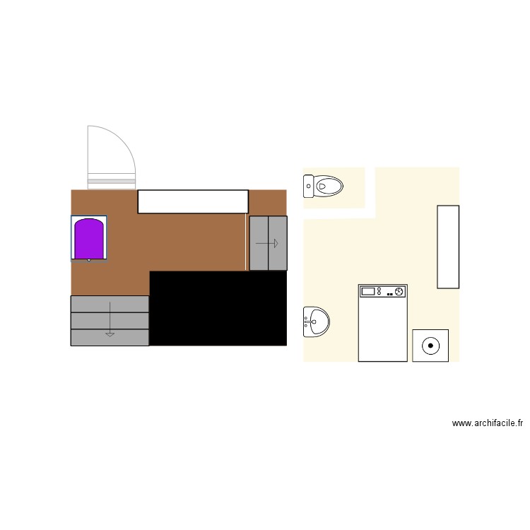 couloir. Plan de 0 pièce et 0 m2