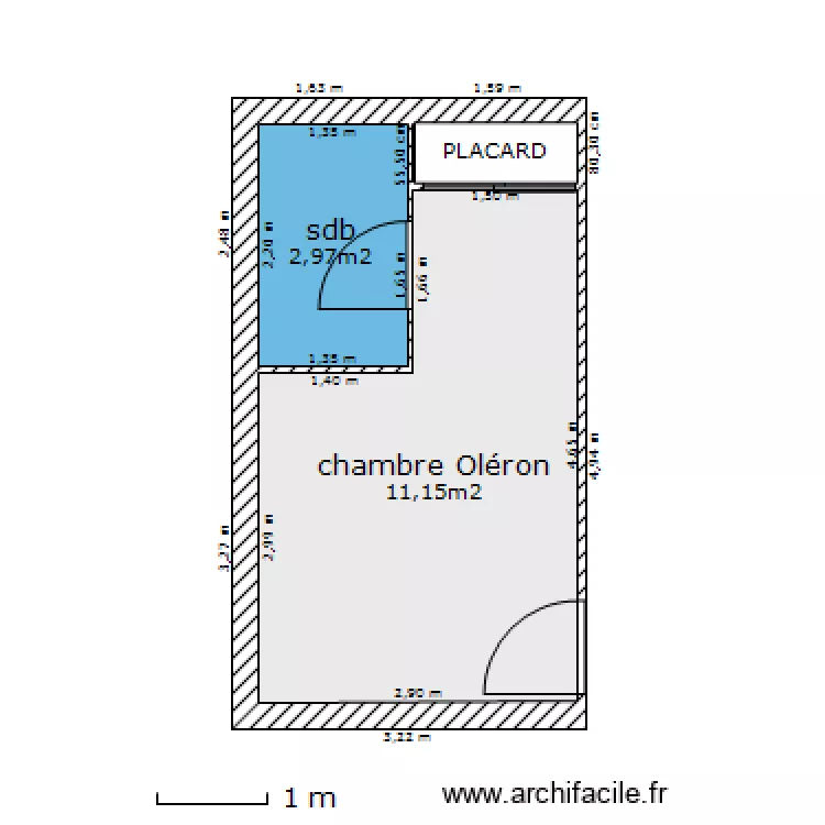 chambre oleron. Plan de 