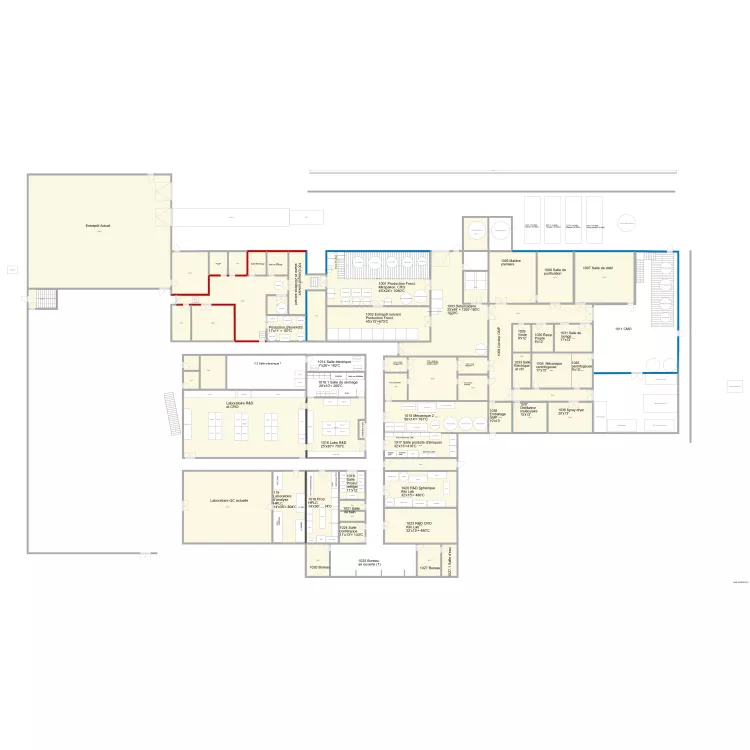 V18 Agrandissement 18 000p2 V2 mezzanine. Plan de V18 Agrandissement 18 000p2 V2 mezzanine. Plan de