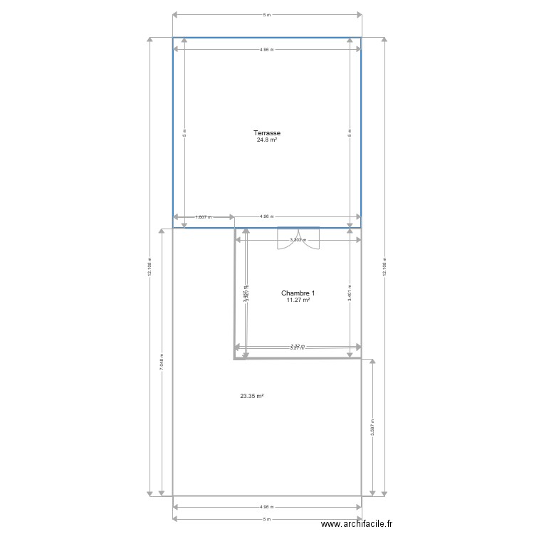 1 er Etage. Plan de 0 pièce et 0 m2