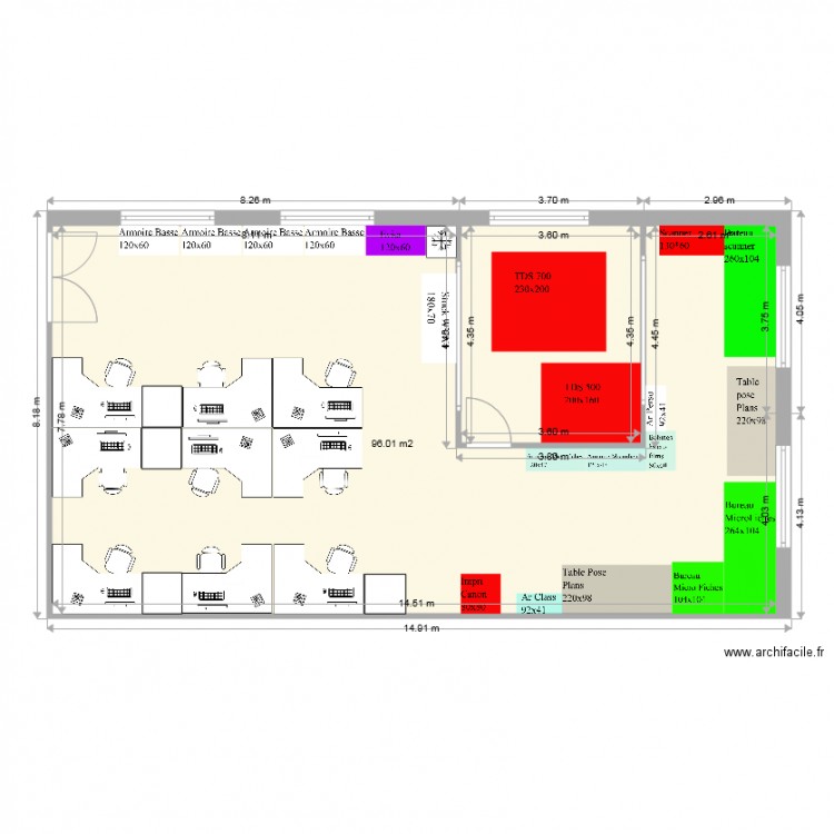 Bureau Reprographie V8. Plan de 0 pièce et 0 m2