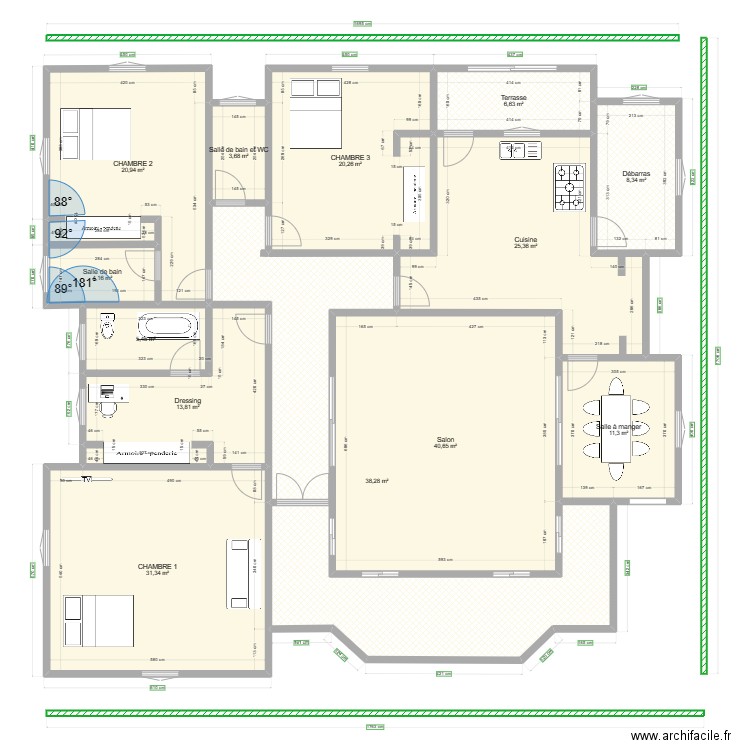 VRT-Villa 30042023. Plan de 13 pièces et 230 m2