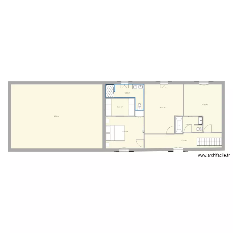 Maison Barsac 1er. Plan de 