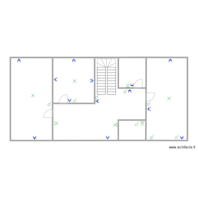 Etage Guilbaut. Plan de 4 pièces et 130 m2