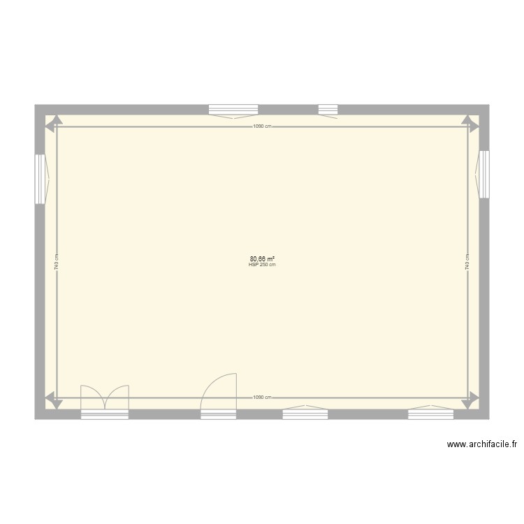 Maison Lafare base. Plan de 2 pièces et 161 m2