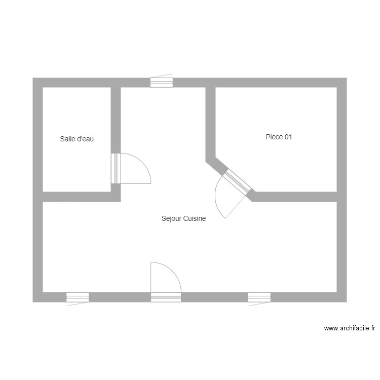 350600042bis. Plan de 3 pièces et 39 m2