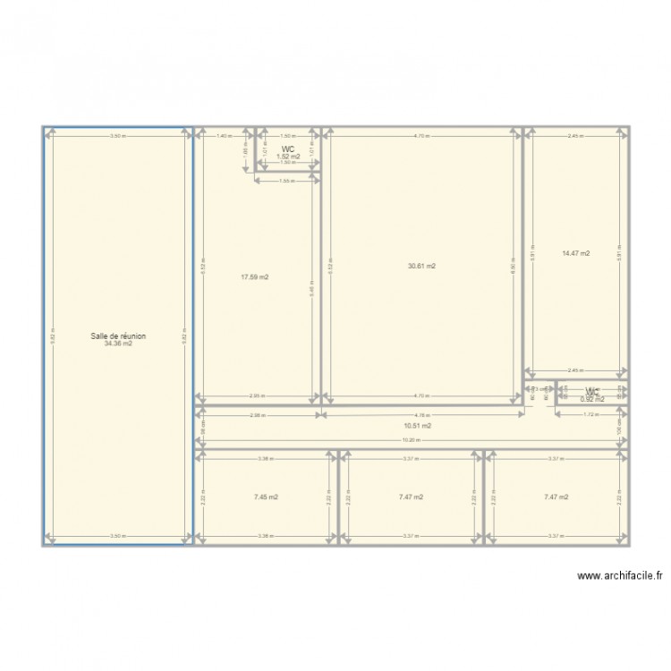 FMI partie sinistrée actuelle. Plan de 0 pièce et 0 m2