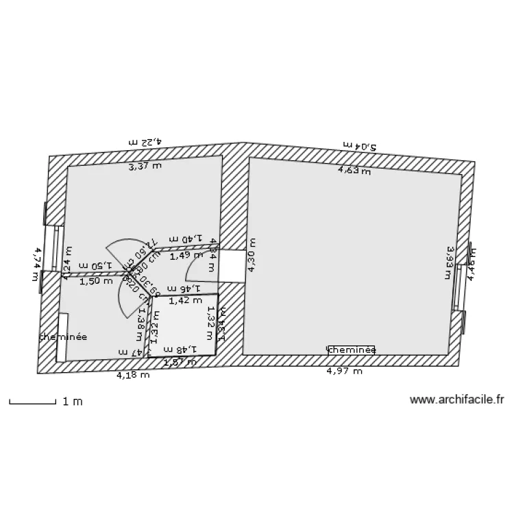 escalier04 sdb. Plan de 