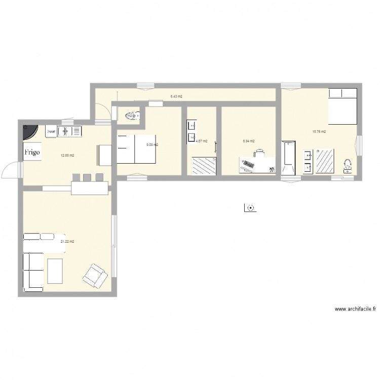 maison 90m2. Plan de 0 pièce et 0 m2