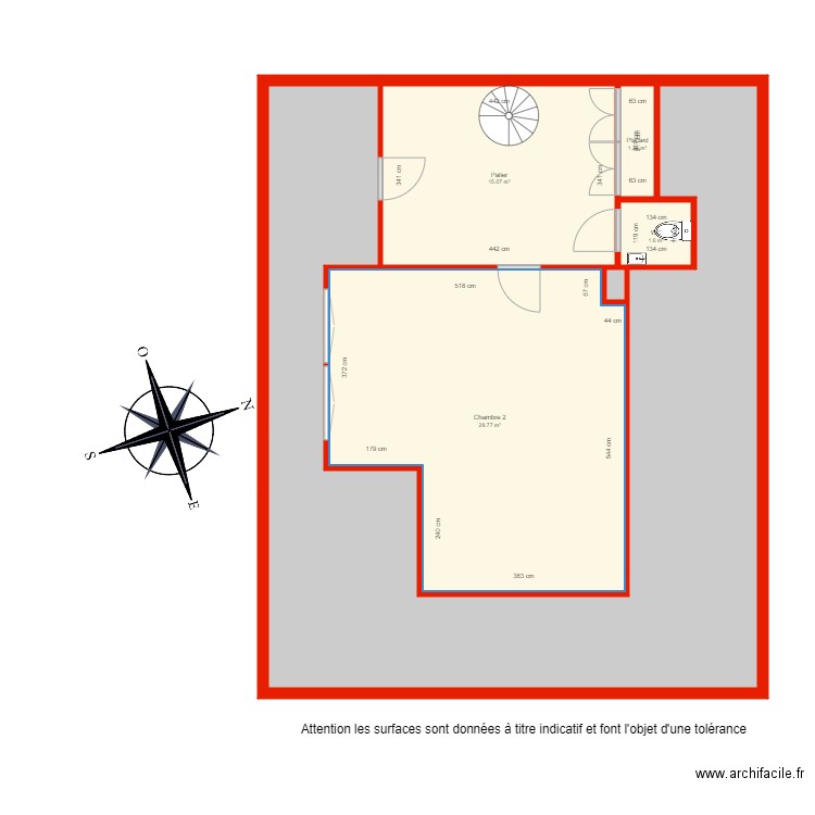 BI 3198 Combles côté. Plan de 0 pièce et 0 m2