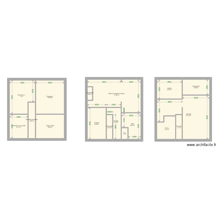 Maison Arnage. Plan de 17 pièces et 131 m2