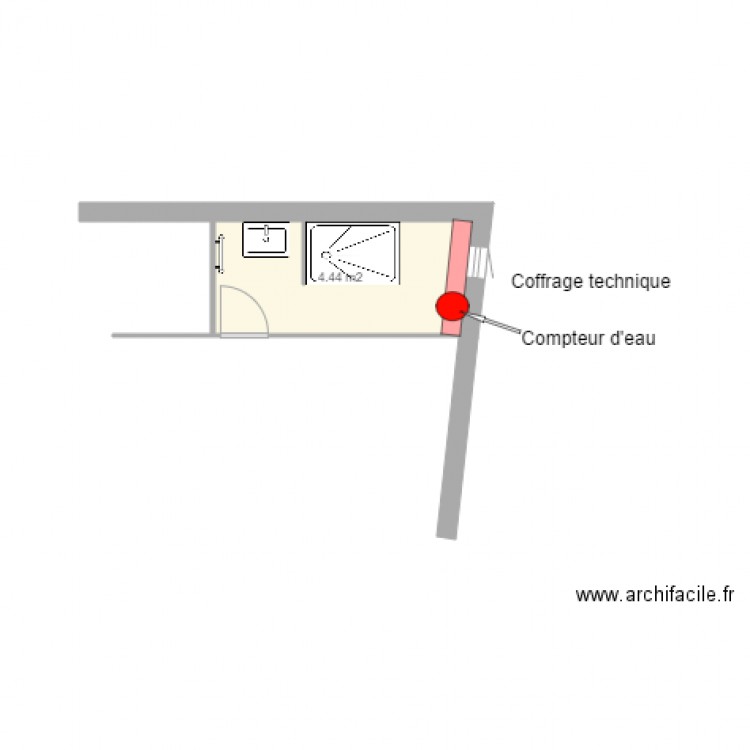 MASSONEAUD douche. Plan de 0 pièce et 0 m2